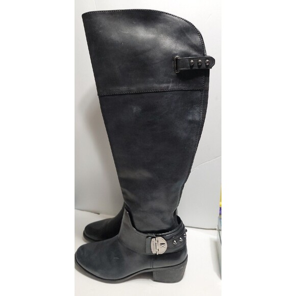 Vince Camuto Beatrix Ankle Studded Riding Boots Black Size 8.5M  38 - Picture 2 of 8